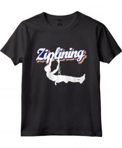 Hobby Zip Line Uomini e Donne - Maglietta Ziplining con Design Retrò - Ideale per Appassionati di Avventura