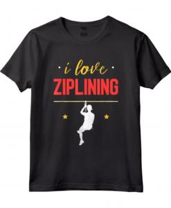 Amo Lo Ziplining Hobby Sport Detti Zipline - Ziplining Maglietta con Frasi Divertenti - Ideale per Compleanni o Natale